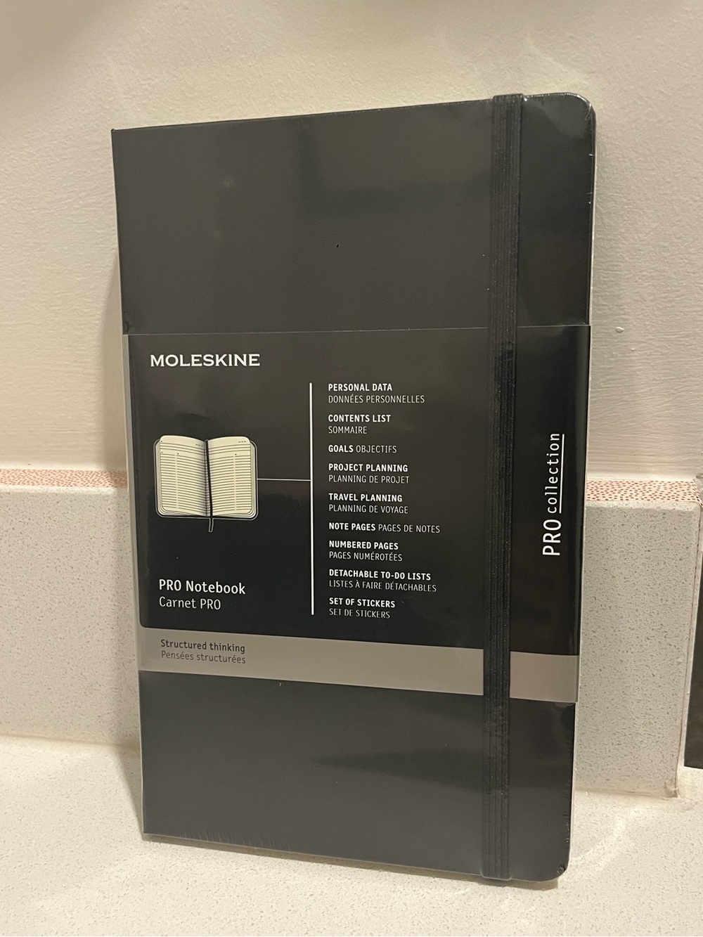 Black Moleskine Carnet PRO Notebook Collection 5 x 8 1/4 Hard Cover 240 pgs NWT